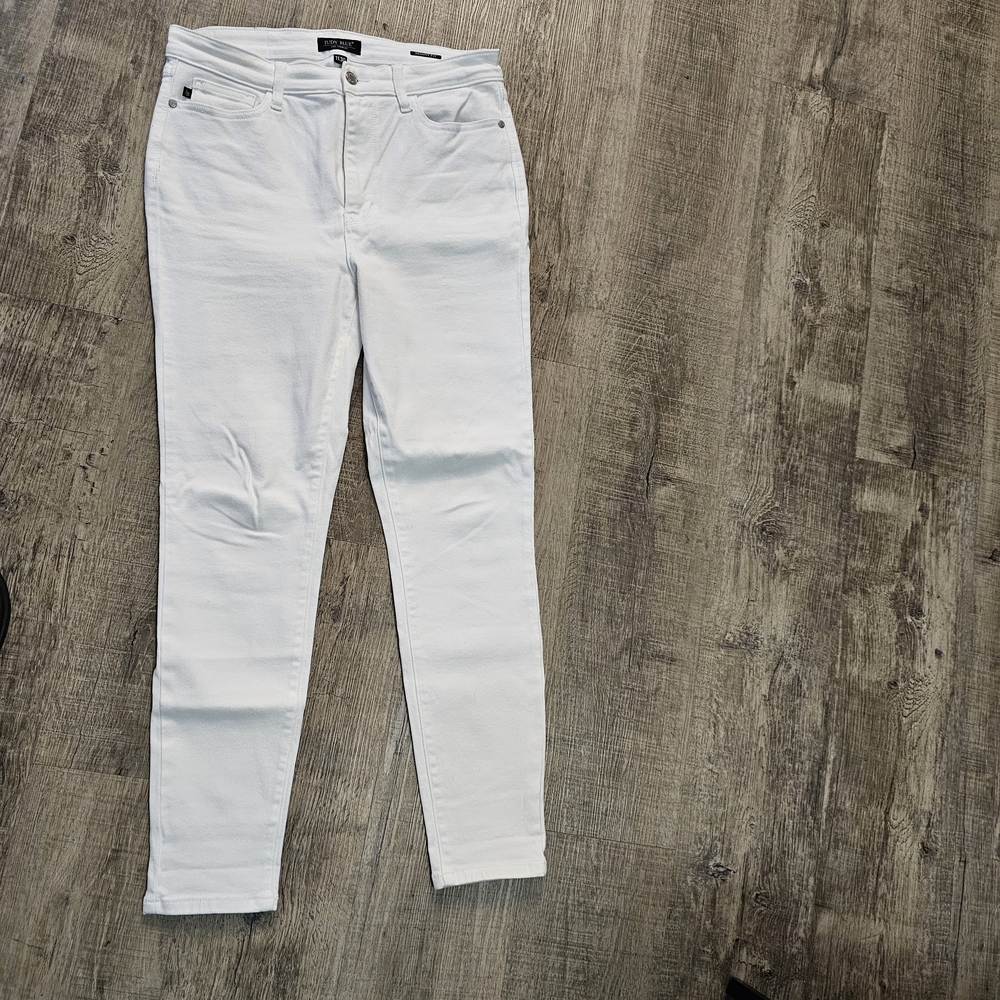 Judy Blue Women's Crisp White Skinny Jeans